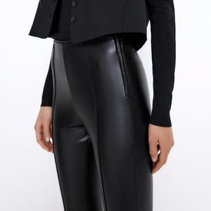 Faux leather leggings